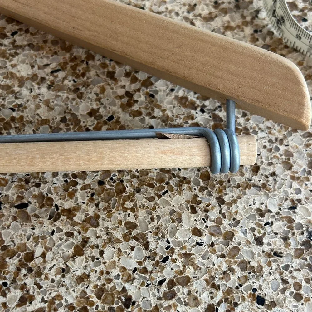 Brooks Brothers Light Tan Tongue and Groove Wooden Hangers